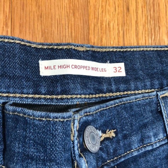 New Levi’s Mile High Cropped Wide Leg Jeans - Picture 3 of 8
